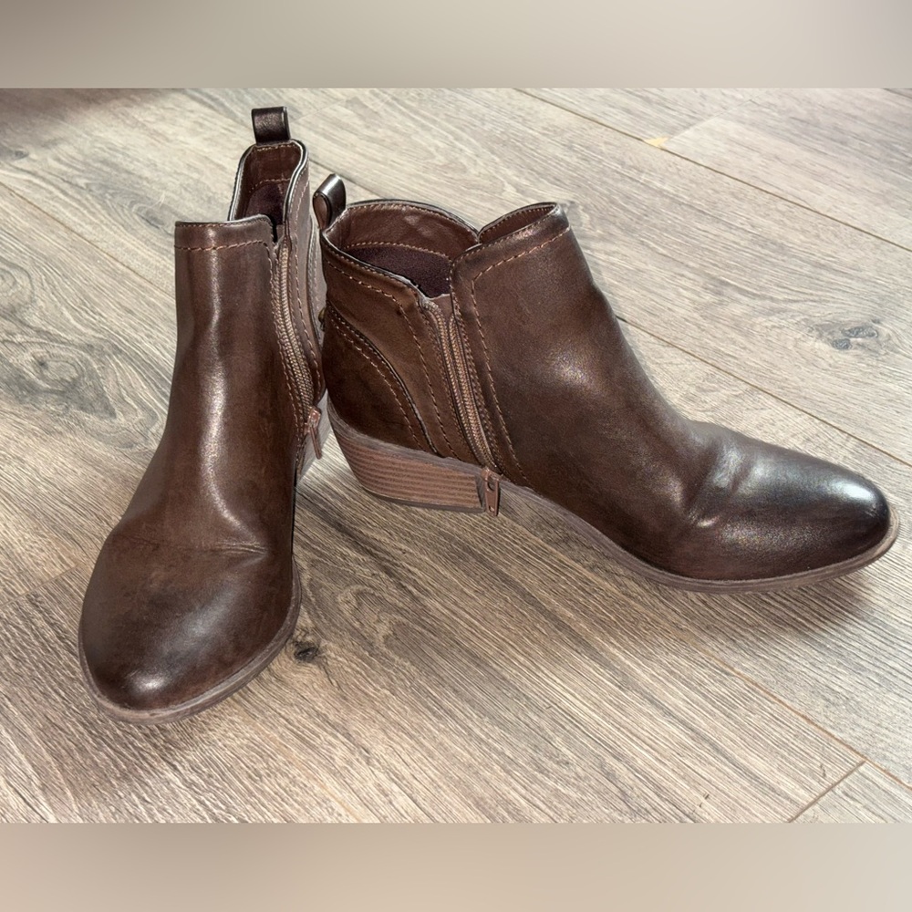 G by Guess Brown Heeled Boots